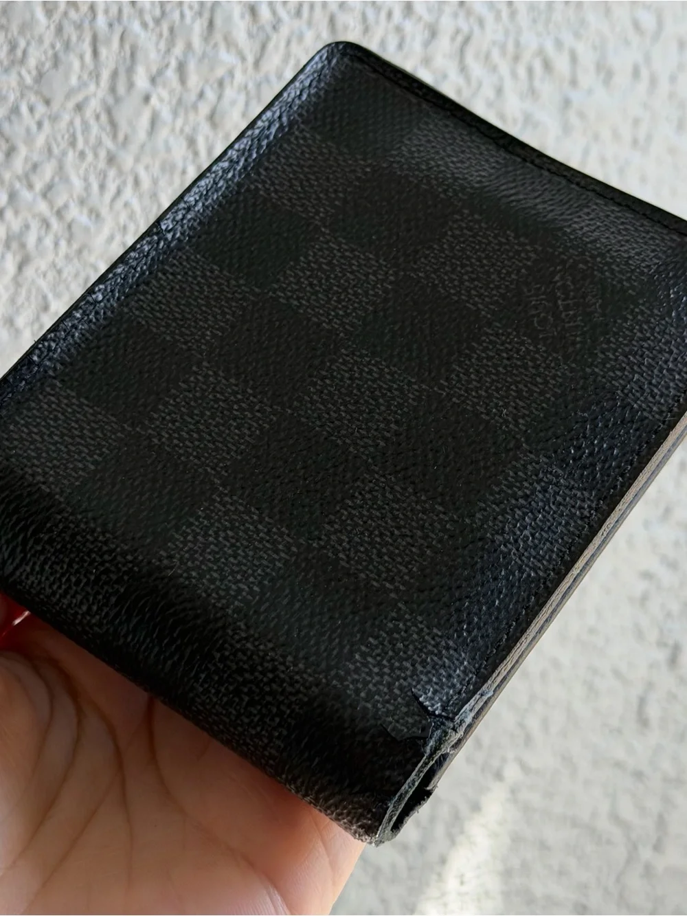 Authentic Louis Vuitton Gray/Black Damier GraphiteCanvas Leather Multiple Wallet